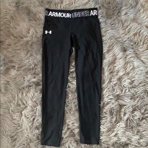 UNDER ARMOUR girls logo print waistband leggings